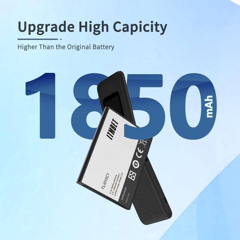 ITMBET TLi013C1 Battery, High Capacity Replacement Battery for Alcatel One Touch Go Flip Phone 4051S 4044W 4044T 4044O 4044V 1850mAh 3.7V 6.84Wh - Image 3